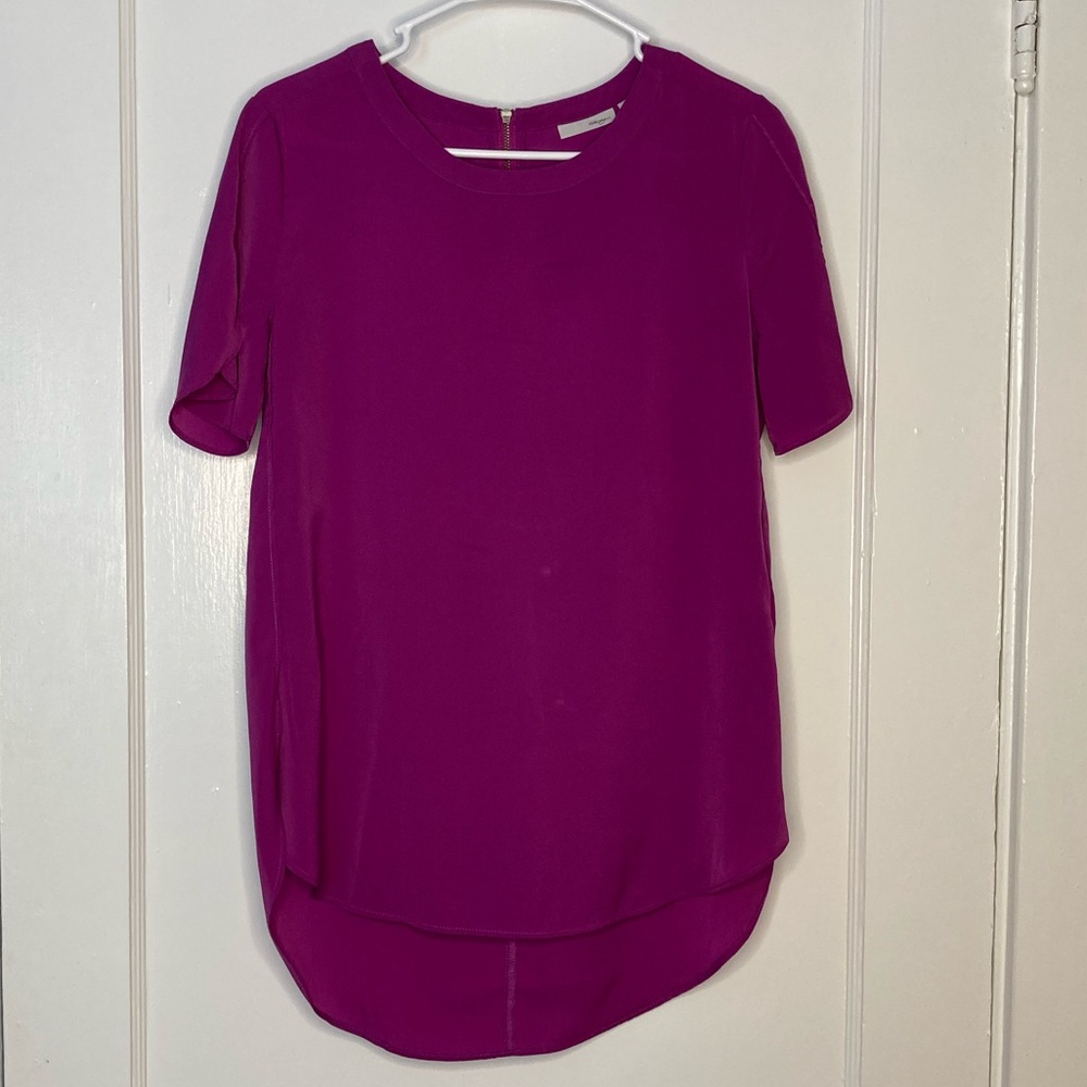 Halogen fuchsia high/low top, size small